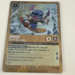 Disney Lorcana Stitch - Carefree Snowboarder Enchanted Foil Promo - Image 1