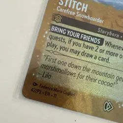 Disney Lorcana Stitch - Carefree Snowboarder Enchanted Foil Promo - Image 5
