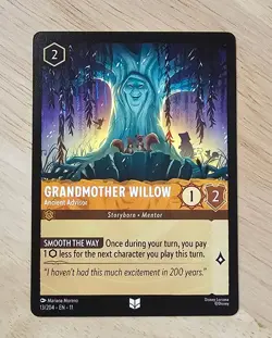 Pocahontas Disney Lorcana Card Grandmother Willow Ancient Advisor 13/204 NM - Image 1