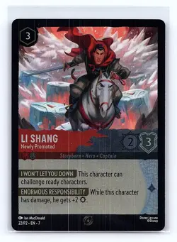 Li Shang - Newly Promoted 22 Disney Lorcana Promo Cards Lorcana Cold Foil LP - Image 1
