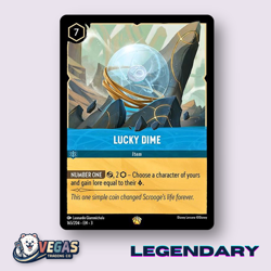 Lucky Dime 165/204 Legendary Into the Inklands NM DuckTales Disney Lorcana - Image 1
