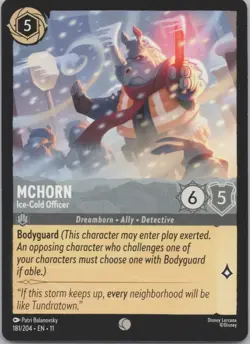 Disney Lorcana Winterspell (11) - Playset (4) #181 McHorn - Ice-Cold Officer - Image 2