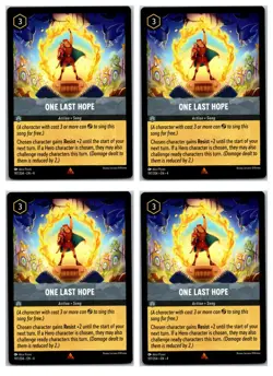 #197 One Last Hope PLAYSET x4 2024 Disney Lorcana Ursula's Return 4x Rare - Image 1