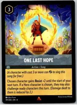 #197 One Last Hope PLAYSET x4 2024 Disney Lorcana Ursula's Return 4x Rare - Image 2