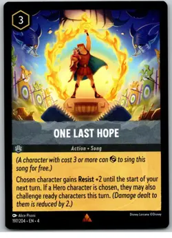 #197 One Last Hope PLAYSET x4 2024 Disney Lorcana Ursula's Return 4x Rare - Image 4
