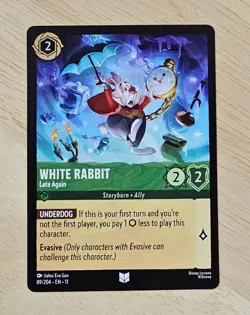 Alice in Wonderland Disney Lorcana Card White Rabbit Late Again 89/204 NM - Image 1