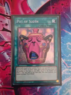 Yu-Gi-Oh! Pot of Sloth CORI-EN061 Chaos Origins Secret Rare Foil 1st Ed - Image 2