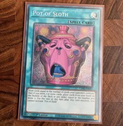 Konami Yu-Gi-Oh! TCG Pot of Sloth CORI-EN061 1st Ed Secret Rare Foil EN - Image 1