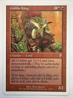 MTG - Goblin King - LP - 7th Edition #190 - RARE - EN - REG - Image 1