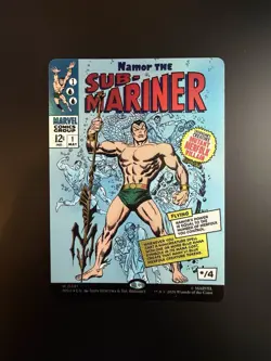 MTG Marvel Super Heroes Namor The Sub-Mariner Borderless Comic 0391 Foil - Image 1