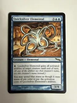 2003 Magic the Gathering - Quicksilver Elemental - Mirrodin MTG - Image 1