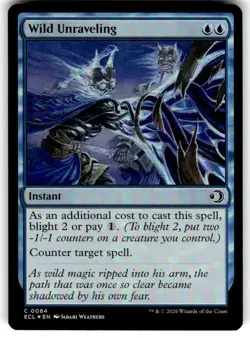 Magic: The Gathering Instant Wild Unraveling Common Foil MTG NM - Image 1