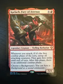 Karlach, Fury of Avernus Commander Legends: Battle for Baldur's Gate Foil - Image 1