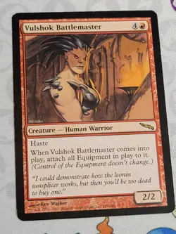 C4711 MAGIC MTG MIRRODIN VULSHOK BATTLEMASTER #110 LP RARE - Image 1