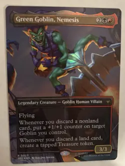 Green Goblin, Nemesis (Borderless) Marvel's Spider-Man: Eternal-Legal Foil MTG - Image 1