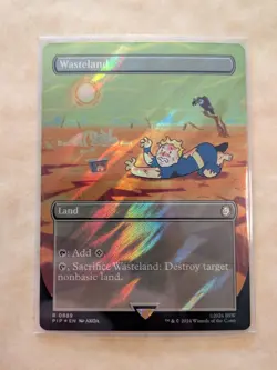 Wasteland Borderless Surge Foil R 0889 Fallout PIP MTG NM - Image 3