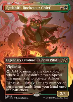 MTG Aetherdrift BORDERLESS R Redshift, Rocketeer Chief #0366 - Image 1