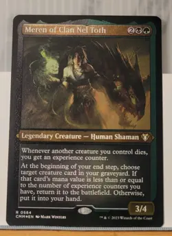 Mtg ETCHED FOIL MEREN OF CLAN NEL TOTH NM CMM 0584 -Argo- - Image 1