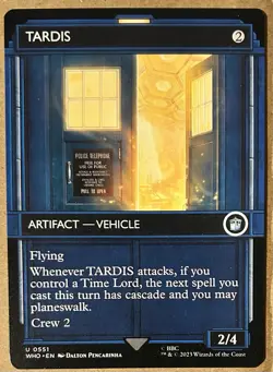 TARDIS : MtG Showcase Regular Unc - Doctor Who #551 NM - WHO; vehicle artifact - Image 1