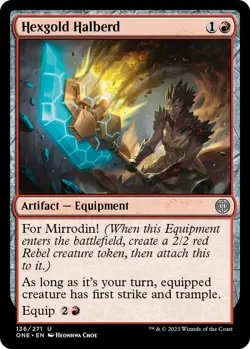 Hexgold Halberd 136 MTG Phyrexia: All Will Be One Uncommon NP - Image 1