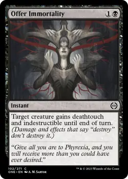 Offer Immortality 102 MTG Phyrexia: All Will Be One Common NP - Image 1