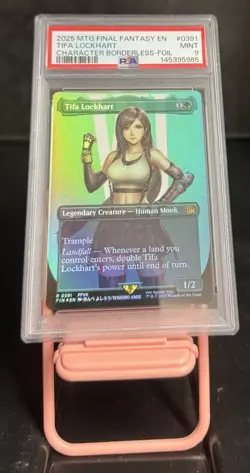 Tifa Lockhart Borderless Foil #0391 PSA 9 MtG Magic Final Fantasy - Image 1
