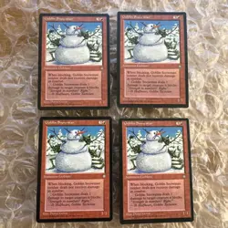 Set Of 4 (x4 4x) Goblin Snowman | Ice Age | Magic The Gathering | MINT Unplayed - Image 1