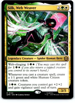 Silk, Web Weaver 145 Rare Marvel's Spider-Man Magic: The Gathering Near Mint - Image 1
