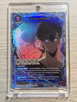 Sung Jinwoo Winner UEPR/SLG-1-019 FOIL Solo Leveling Union Arena Promo Card NM - Image 1