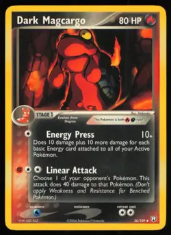 2004 EX - Team Rocket Returns Dark Magcargo NM Stage 1/Uncommon #38 - Image 1