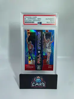 Magic Johnson & Larry Bird - Autographed!! 2021 DONRUSS OPTIC Blue /49 PSA AUTO - Image 2