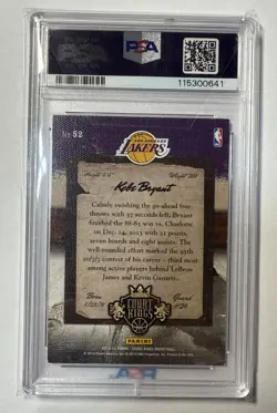 2013-14 Panini Court Kings Kobe Bryant #52 PSA 8 Los Angeles Lakers - Image 2