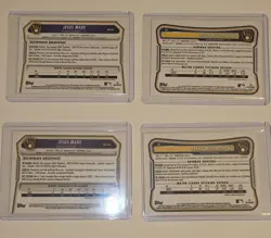 Made Misiorowski MOJO Topps Brewers 2026 Bowman Chrome RC 4-Card Lot ROOKIE - Image 2