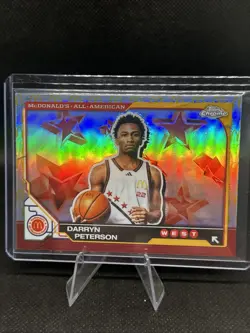 2025 Topps McDonald's All American #12 Darryn Peterson West Logo Refractor Rare - Image 1