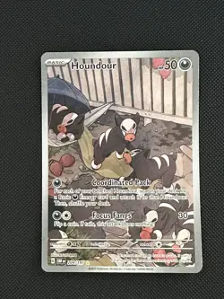 Pokemon TCG Houndour Sv03: Obsidian Flames Illustration Rare Card 204/197 MINT - Image 1