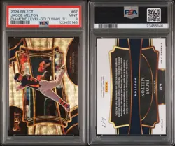 2024 SELECT JACOB MELTON DIAMOND LEVEL GOLD VINYL 1/1 PSA 9 PROSPECT RC PROSPECT - Image 3