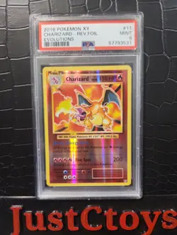 PSA 9 Charizard 11/108 Evolutions Reverse Holo - Image 1
