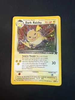Dark Raichu 83/82 Vintage Secret Rare Team Rocket Holo - MP to HP - Image 1