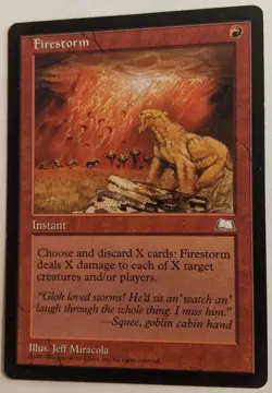 MTG English Magic Card Near Mint FIRESTORM from WEATHERLIGHT Reserved List - Image 1