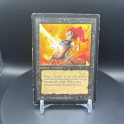 Paralyze Beta Black Common MTG, Heavily Played - Image 1