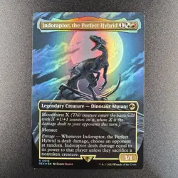 Indoraptor, the Perfect Hybrid (Borderless) Jurassic World Foil Rare MTG - Image 1