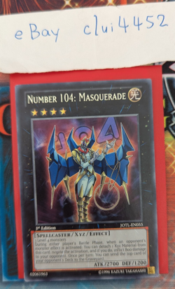 Yugioh - JOTL-EN055 - Number 104: Masquerade Rare - 1st Ed Excellent - Image 1