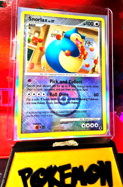 Pokemon Snorlax Reverse Crosshatch Holo League & Championship Reverse Promo TCG - Image 1
