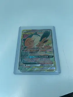 Pokemon TCG Eevee & Snorlax GX TAG TEAM SM169 Promo Holo- EXTREMELY DAMAGED - Image 1