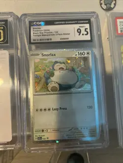 CGC 9.5 2024 Pokemon TCG SV Promo Snorlax 122 Holo English 160 HP - Image 1
