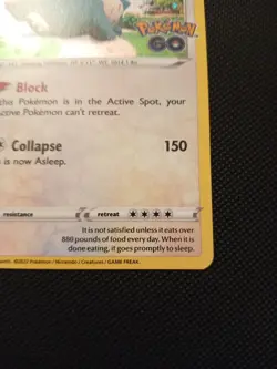 Pokemon TCG Snorlax Holo Promo Card Pokemon Go 055/078 - Image 2