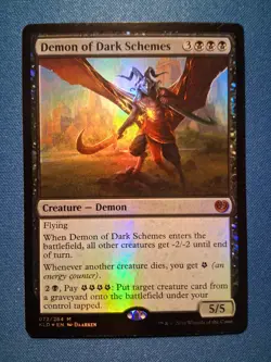 Demon of Dark Schemes Kaladesh foil LP Magic MTG - Image 1