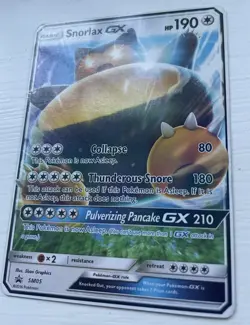 Pokemon Snorlax GX TCG SM05 Sun Moon Black Star Promo Holo Card NM Condition - Image 2