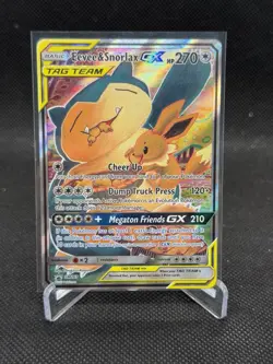 NM Pokemon TCG Eevee & Snorlax GX SM169 Promo Holo TAG TEAM English - Image 1