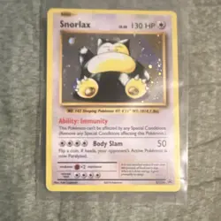 Pokemon TCG Snorlax XY179 XY Promo Holo Card EN 130HP Basic 2016 - Image 1
